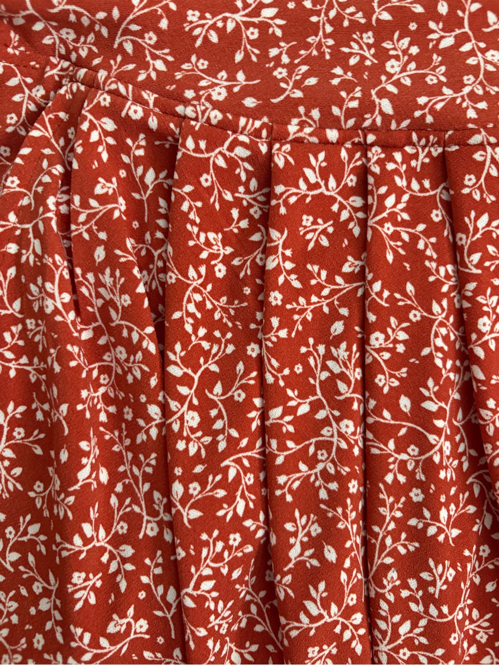 Orange Floral Midi Skirt — image 4 of 5